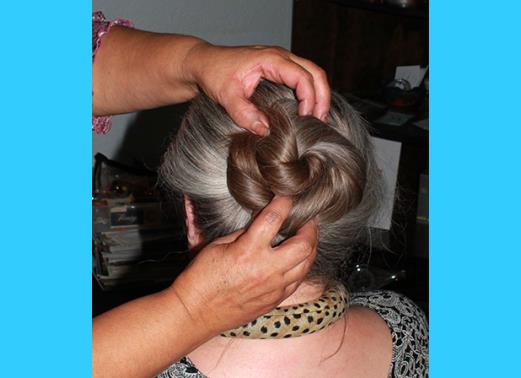  Amy volunteered during  our  Latest  Regency  Hairstyling Meeting